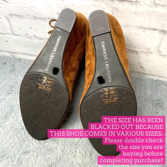 NWOB Womens Chinese Laundry tan wedge booties - Picture 4 of 4